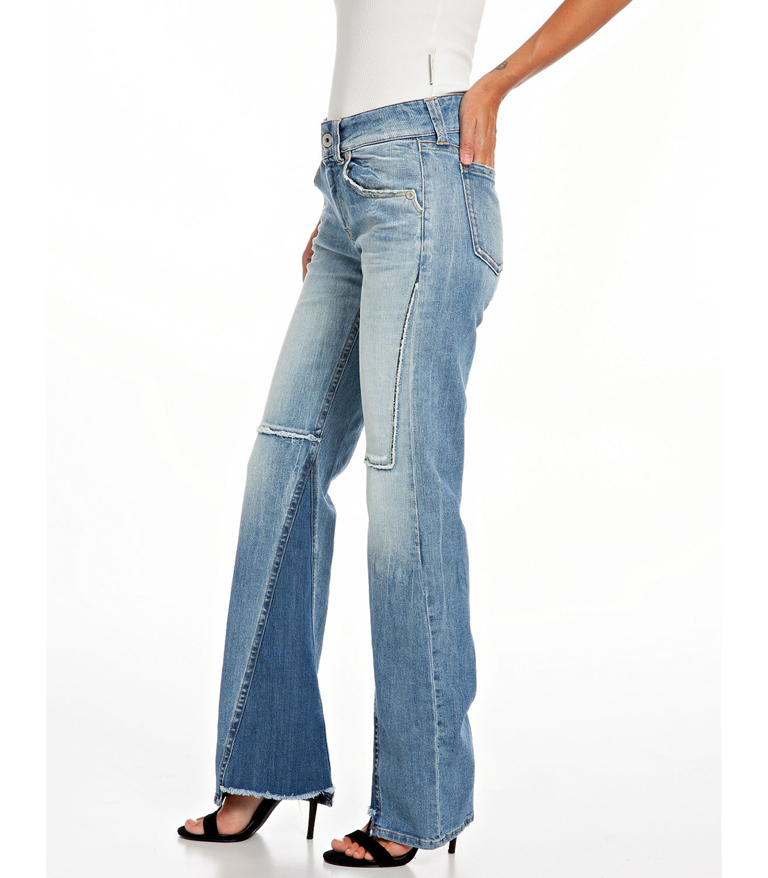 フレアー We areストレッチデニム 詳細画像 ライトブルー 3